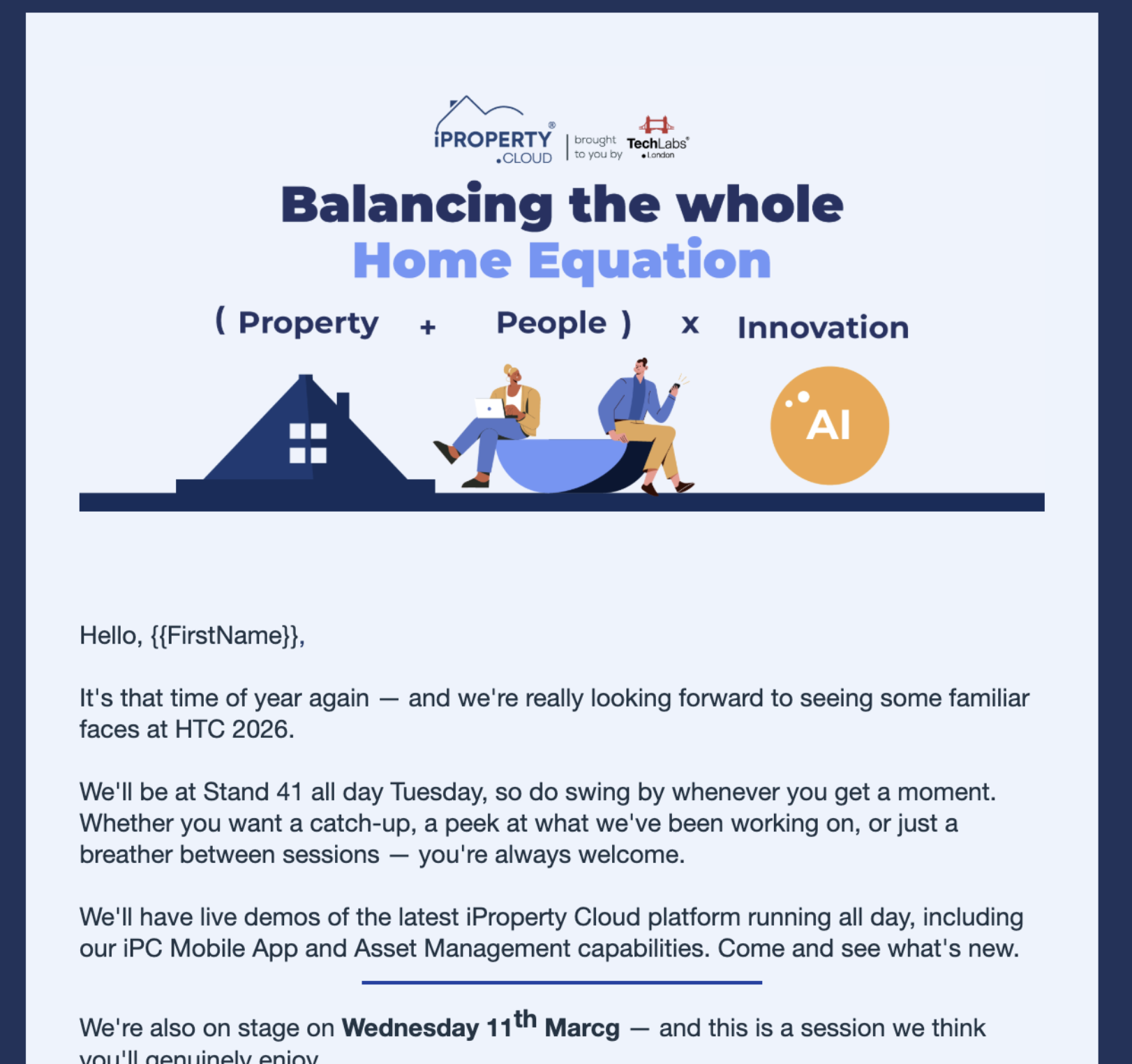 iProperty Cloud branded email template — Balancing the whole Home Equation
