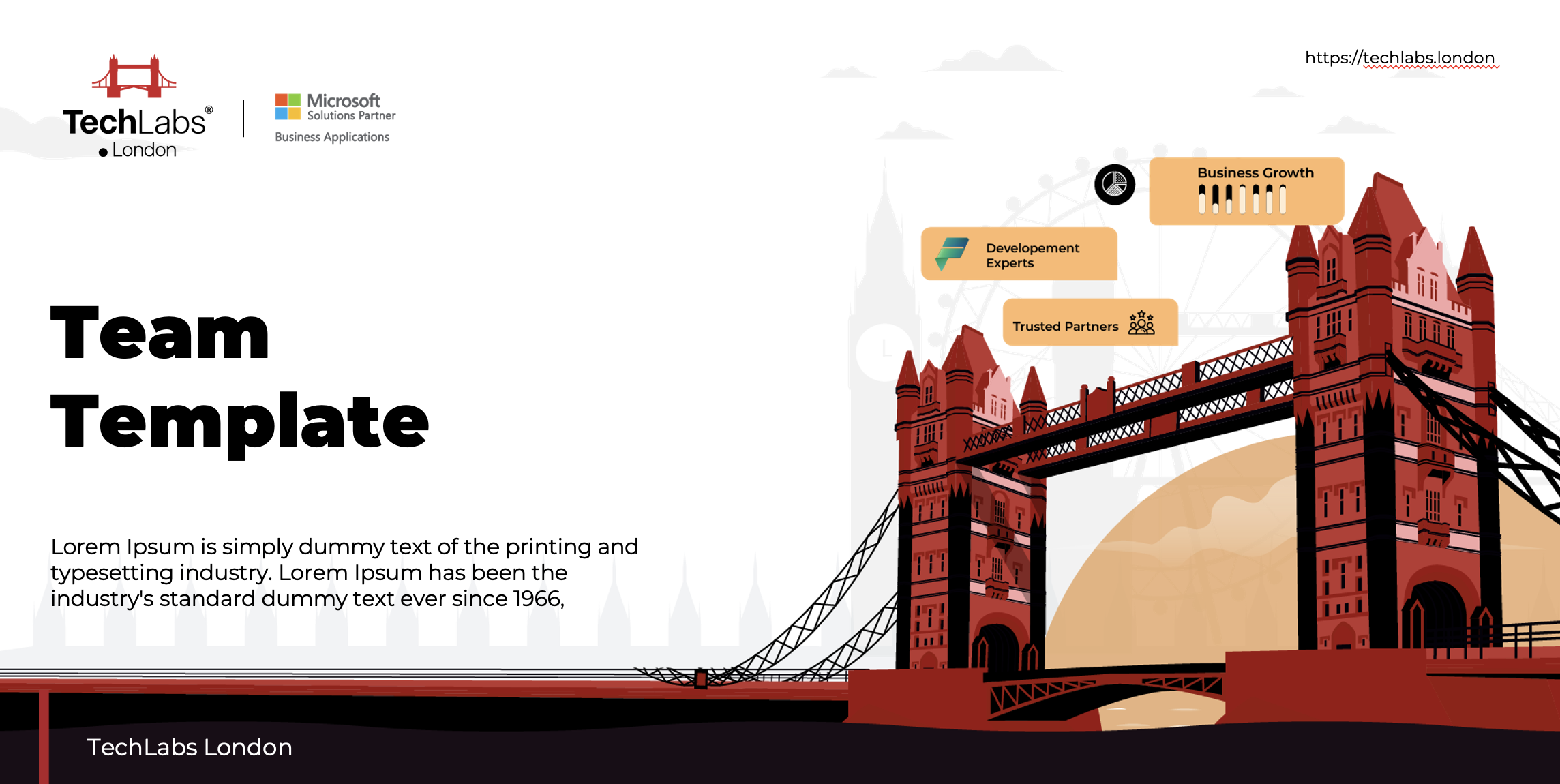 TechLabs London presentation template cover
